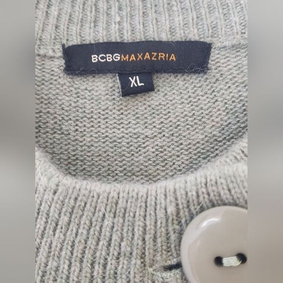BCBGMAXAZRIA XL Sage Green WOOL ANGORA Blend 3/4Slv  Buttons Up Women  Cardigan - Picture 4 of 10